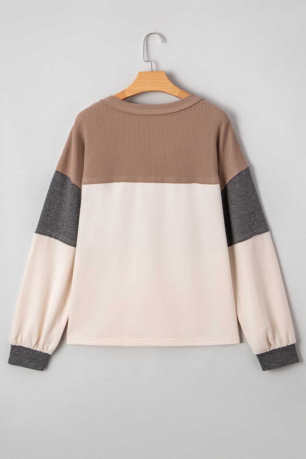 Jet Stream Waffle Colorblock Knit Jumper Plus Size
