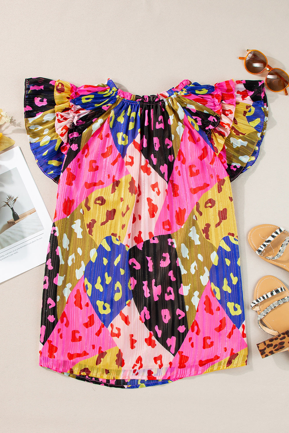 Vibrant Mood Ruffle Blouse – Mint Green or Hot Pink