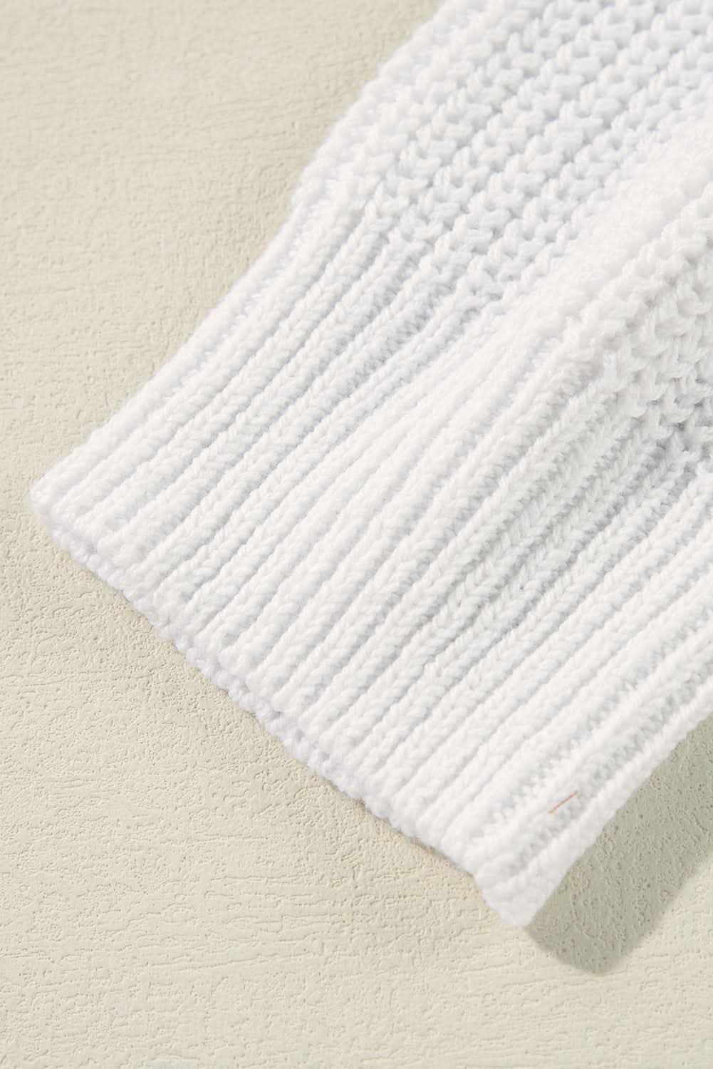 White Gobble Til You Wobble Pop Up Crochet Plus Size Sweater - Love Salve