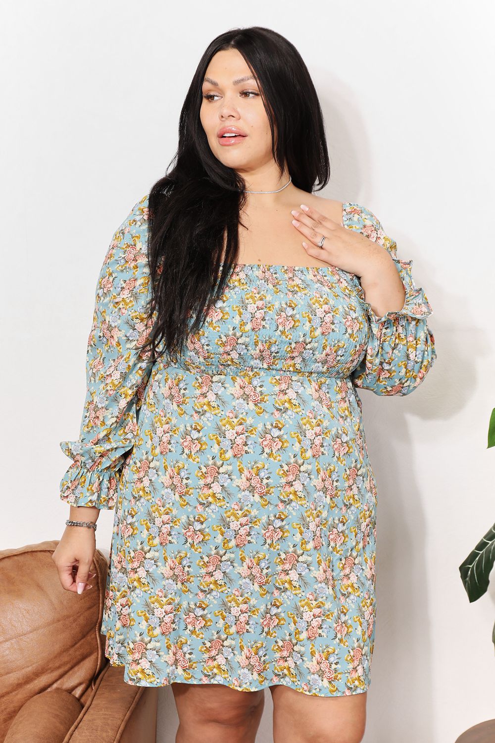 Double Take: Smocked Dress, Flounce Sleeves