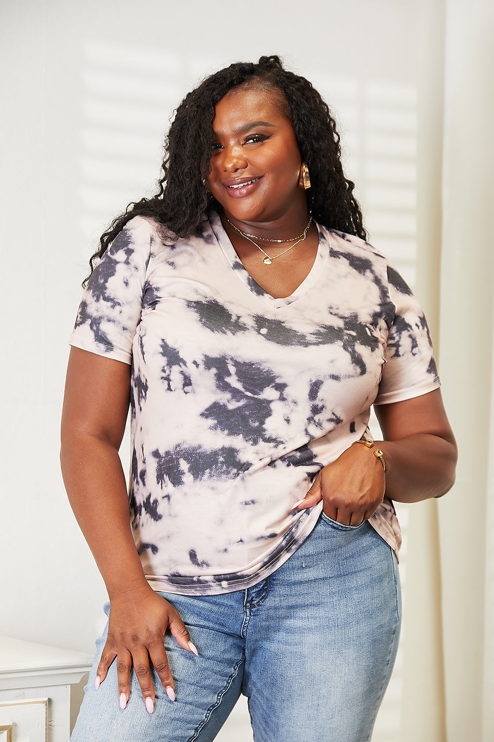 Double Take: Tie-Dye V-Neck Tee