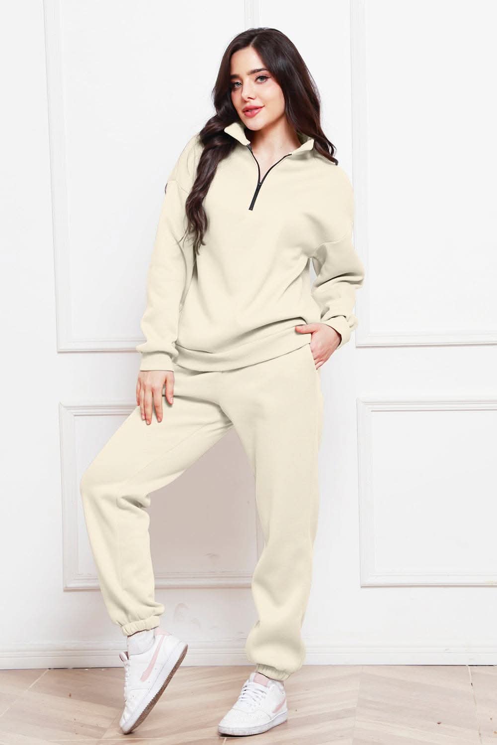 Cozy half zip sweatshirt & jogger set - Love Salve
