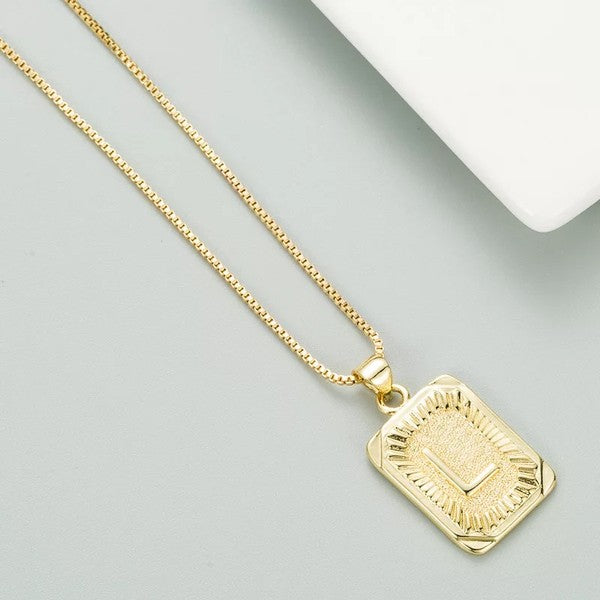Golden Glow Initial Necklace - Letter Talia Collection
