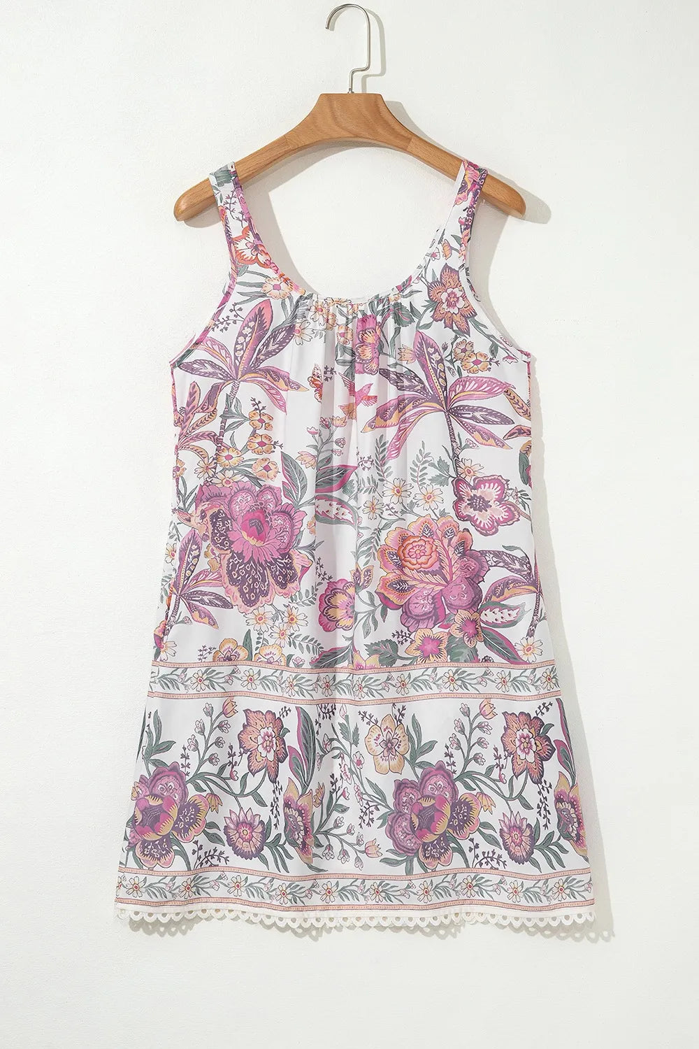 Simply Love: Floral Tie-Neck Mini Dress