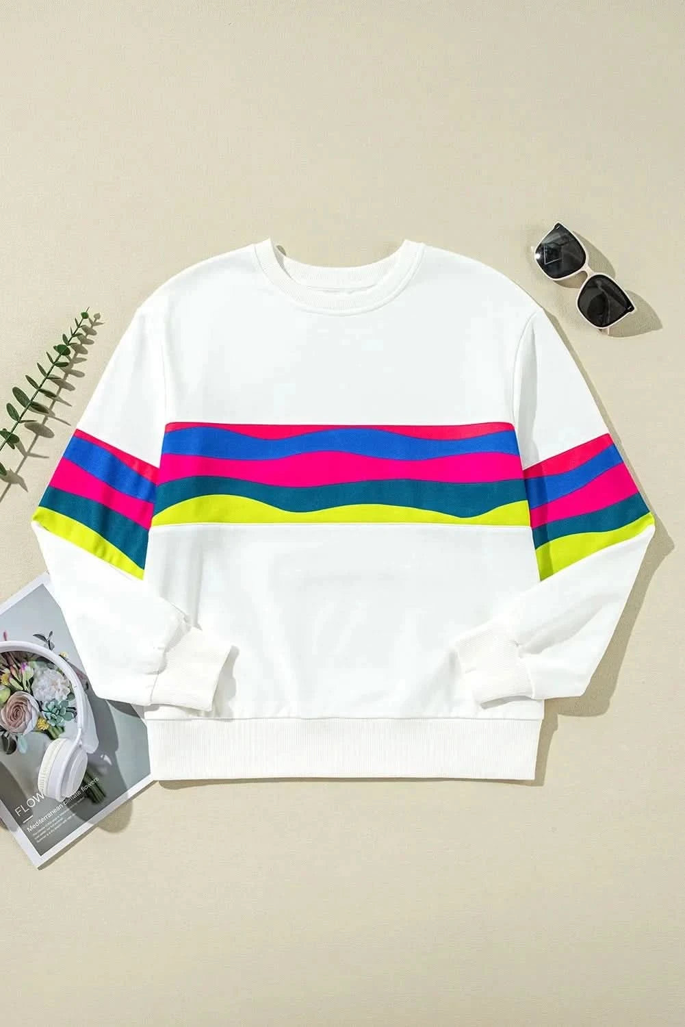 Chic long sleeve contrast top - Love Salve