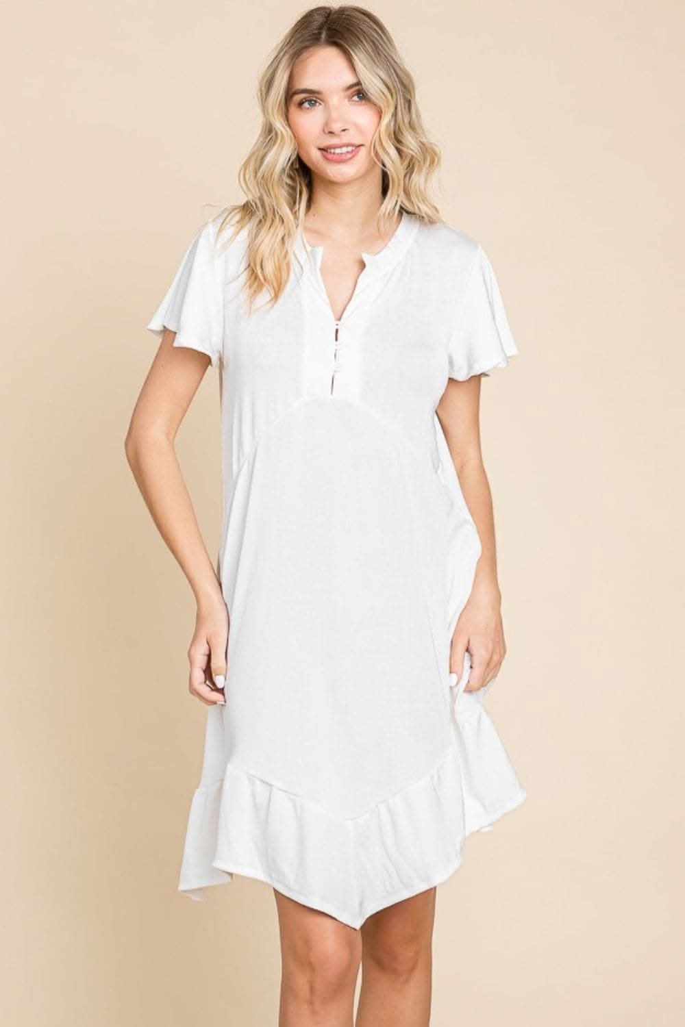 Culture Code Ruffled Dress with Pockets, Sizes S-3XL - Love Salve
