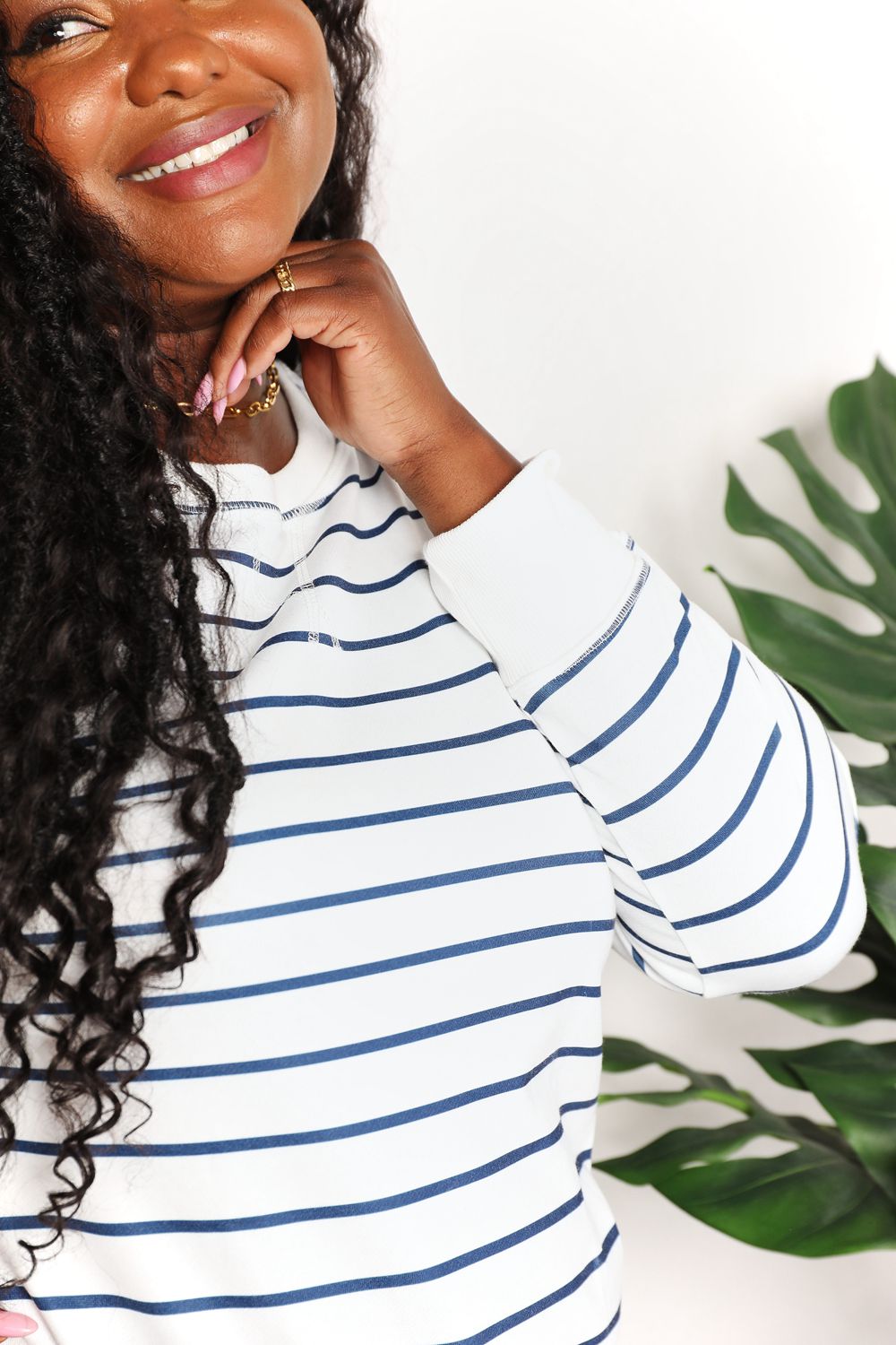 Double Take: Striped Long Sleeve Top