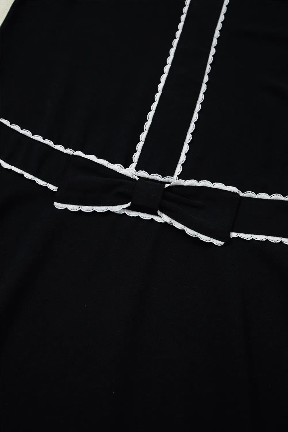 Simply Love: Scallop Trim Bow Dress