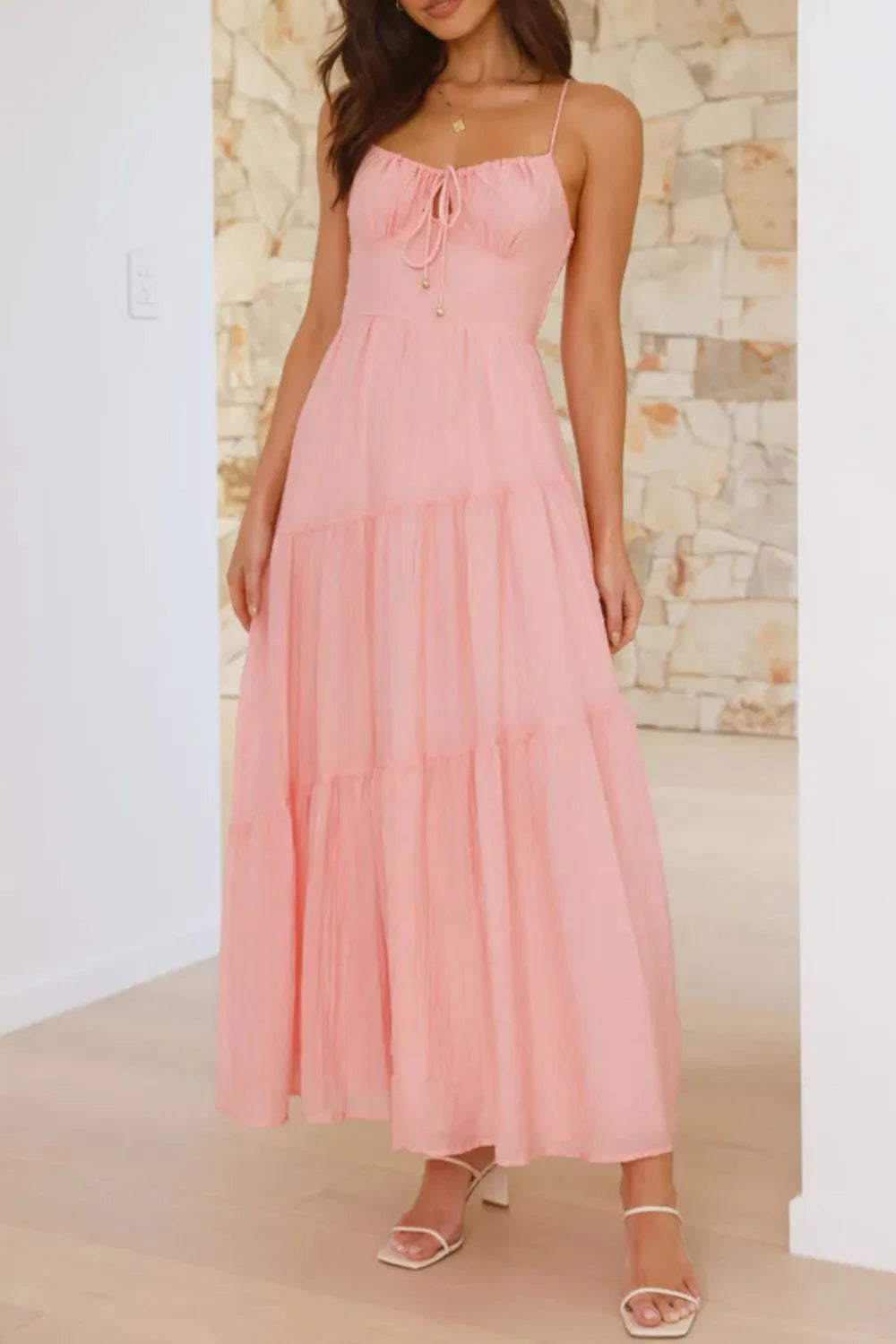 Whimsical Breeze Smocked Cami Maxi Dress
