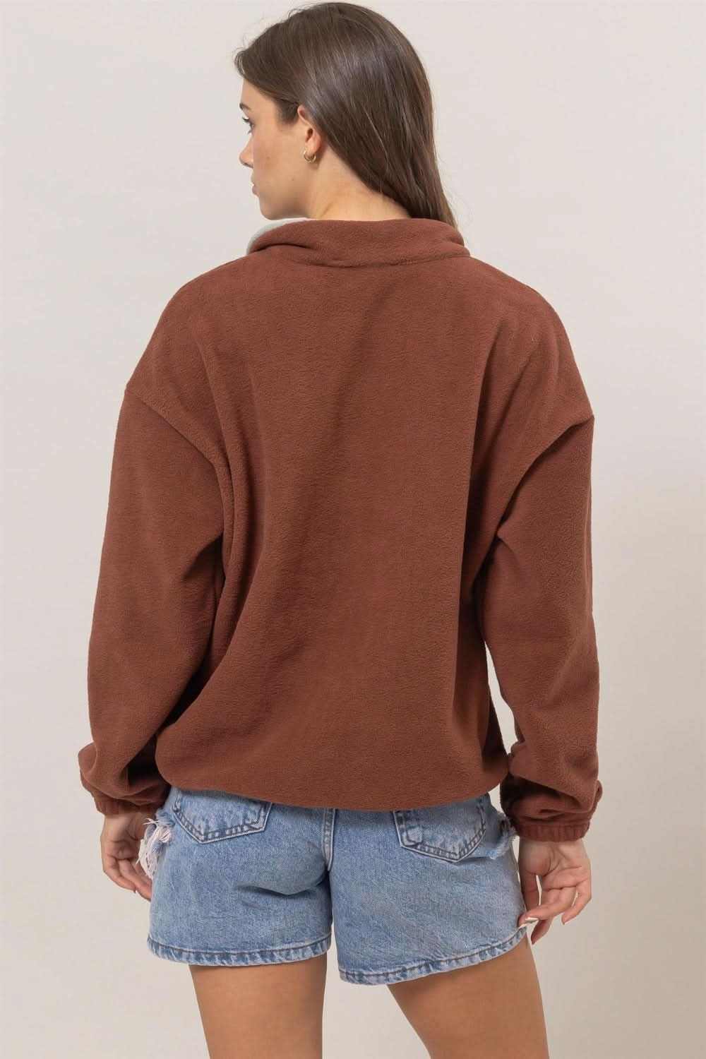HYFVE Fleece Color Block Half Zip Sweatshirt - Love Salve