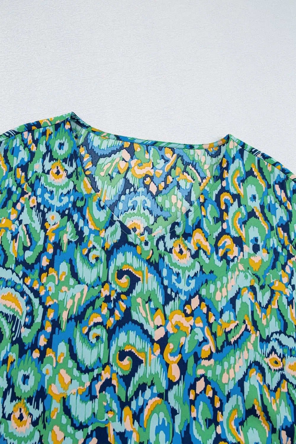 Abstract Print V Neck Half Sleeve Loose Fit Blouse - Product image 5 by Simply Love