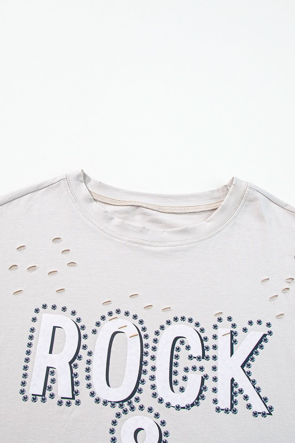 Gray Rock & Roll Graphic Distressed Vintage Tee - Love Salve