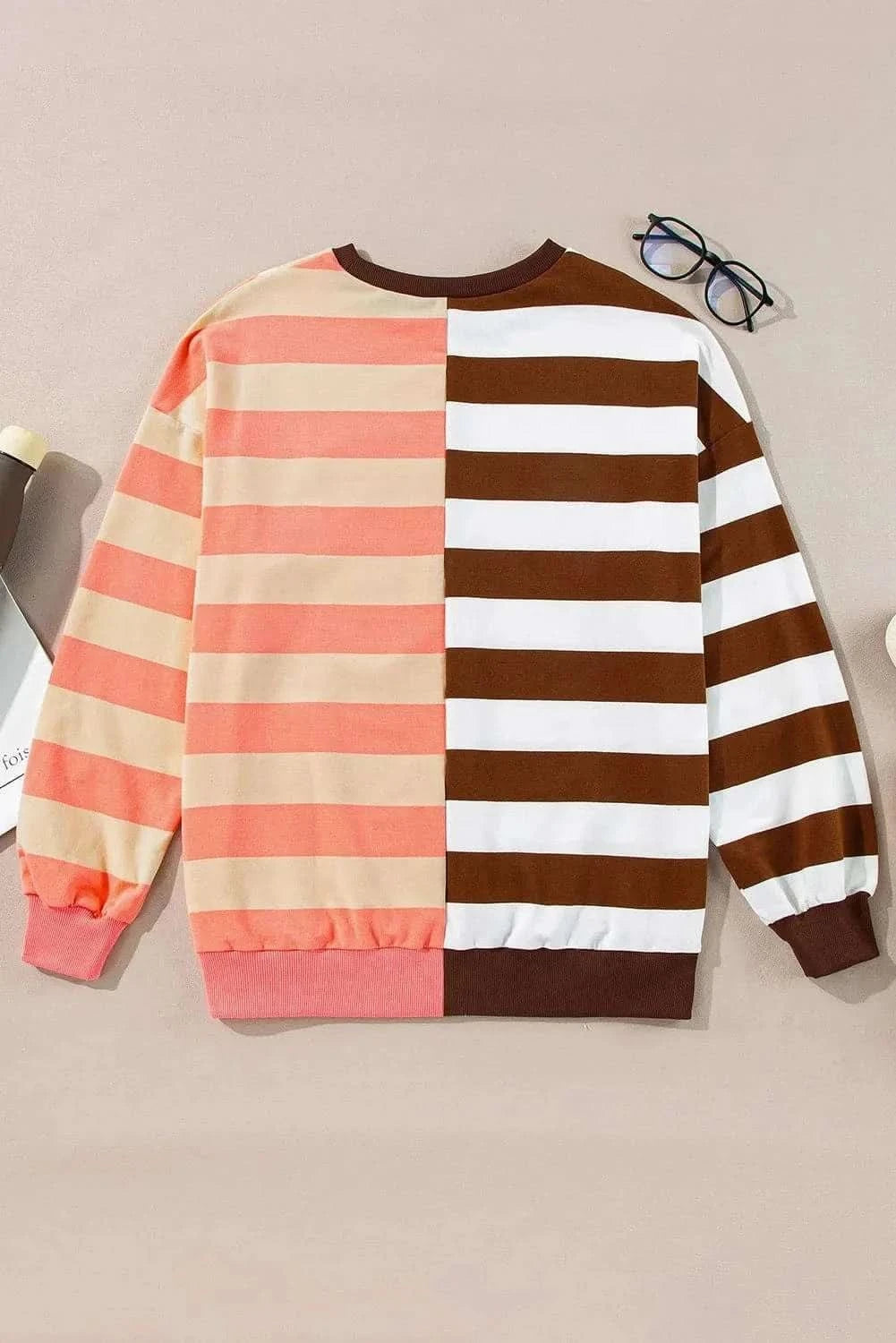 Casual Striped Sweatshirt - Opaque - Love Salve