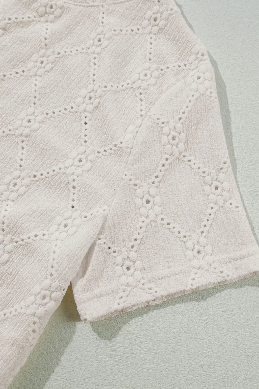 Simply Love: Eyelet Blouse, Short Sleeve