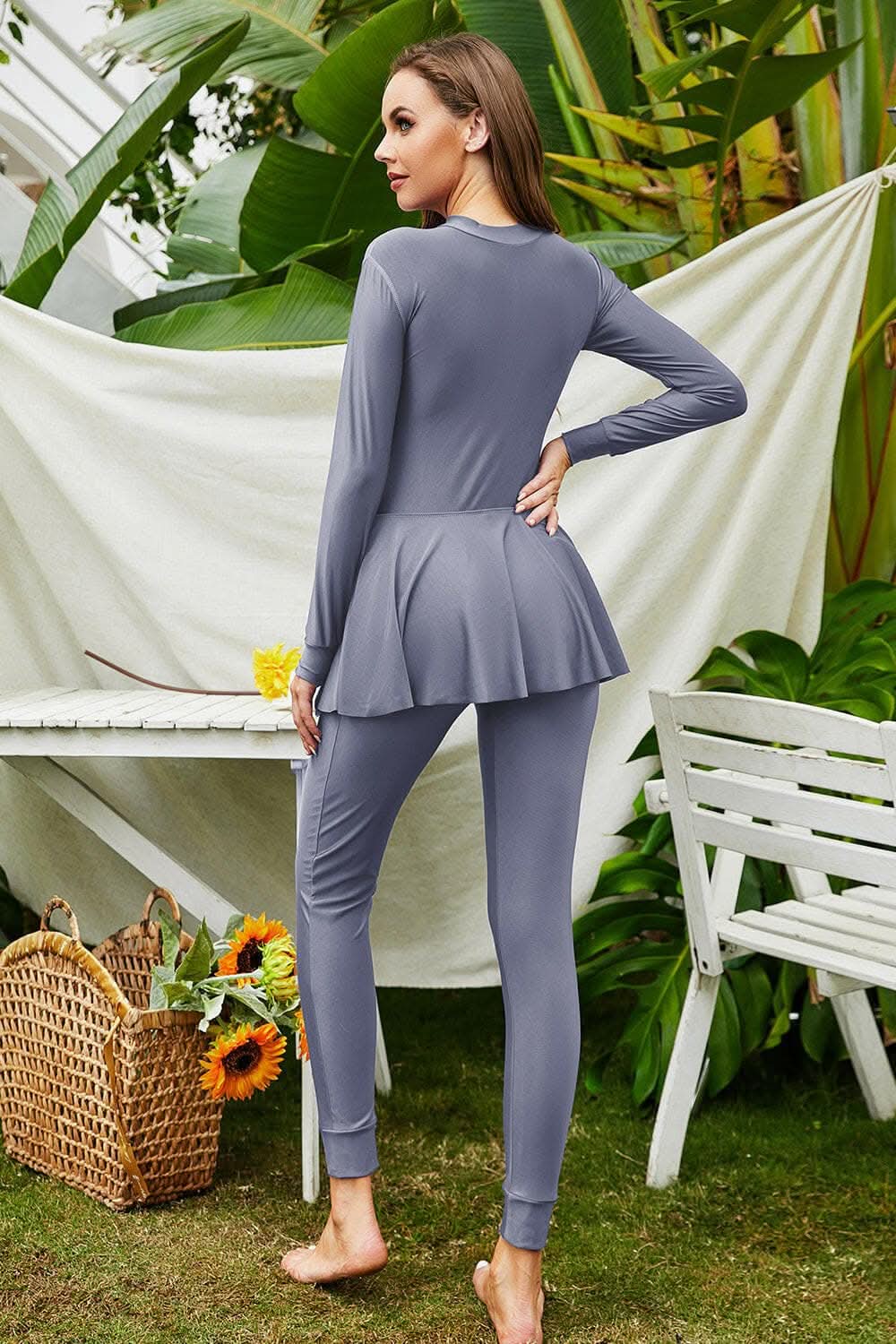Chic long sleeve one-piece swimsuit - Love Salve