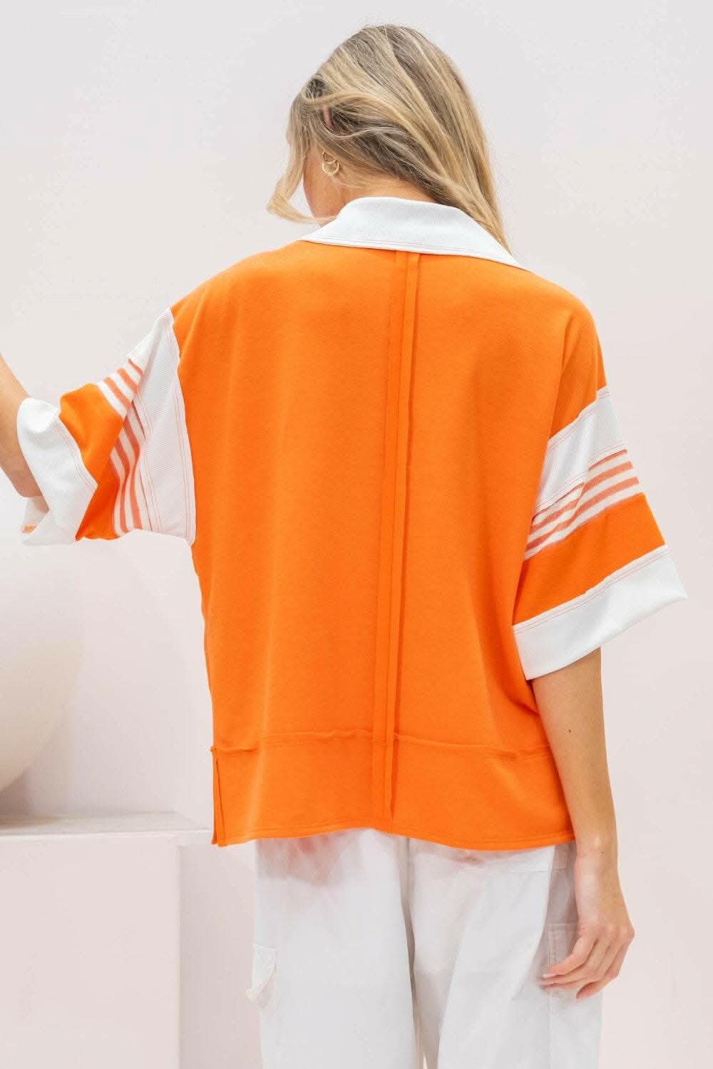 Hailey & Co Full Size Contrast Stripe Polo ShirtUpgrade Your Style with the Hailey & Co Full Size Contrast Stripe Polo Shirt
Elevate your wardrobe with the Hailey & Co Full Size Contrast Stripe Polo ShirtLove Salve Full Size Contrast Stripe Polo Shirtjust arrived