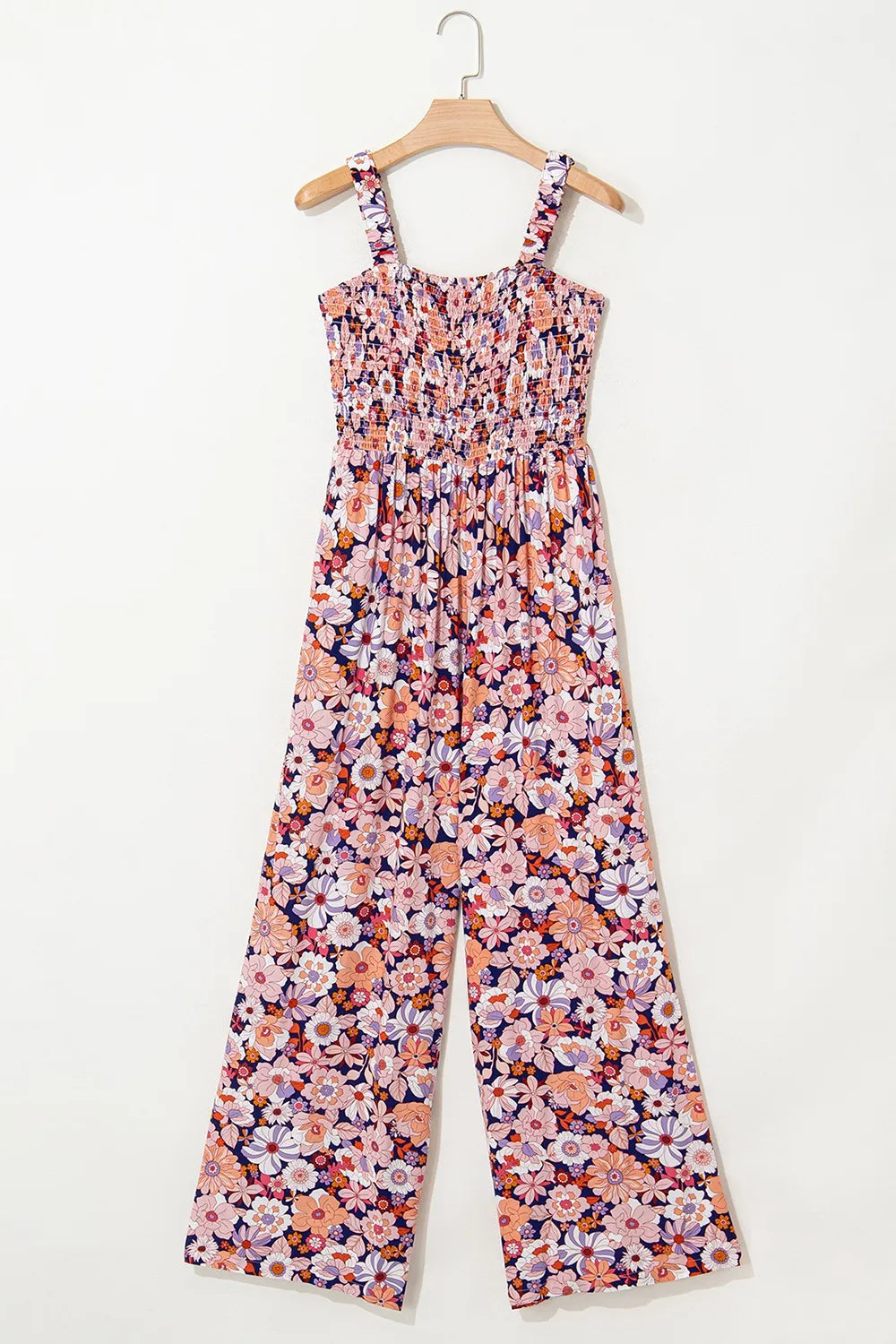 Bloom & Breeze Floral Smocked Jumpsuit