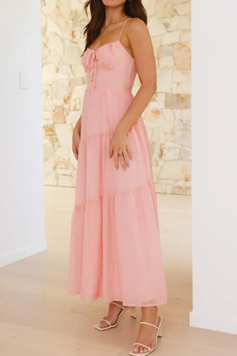 Whimsical Breeze Smocked Cami Maxi Dress
