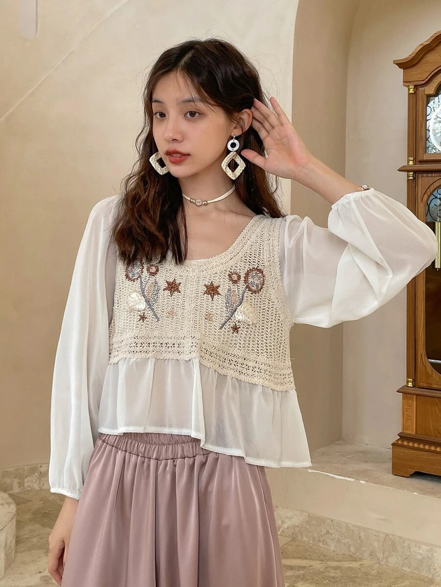 Women Summer Crocheted Solid Top Crochet hook