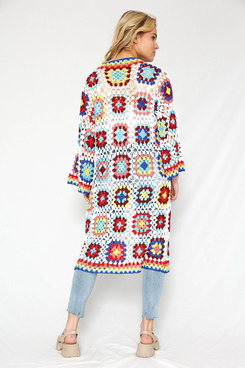 Tiled crochet cover up