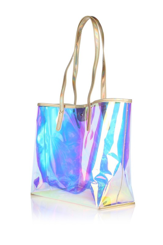 Holographic Dream Tote – High Quality Clear PVC Bag for Beach, Pool & Everyday Glam