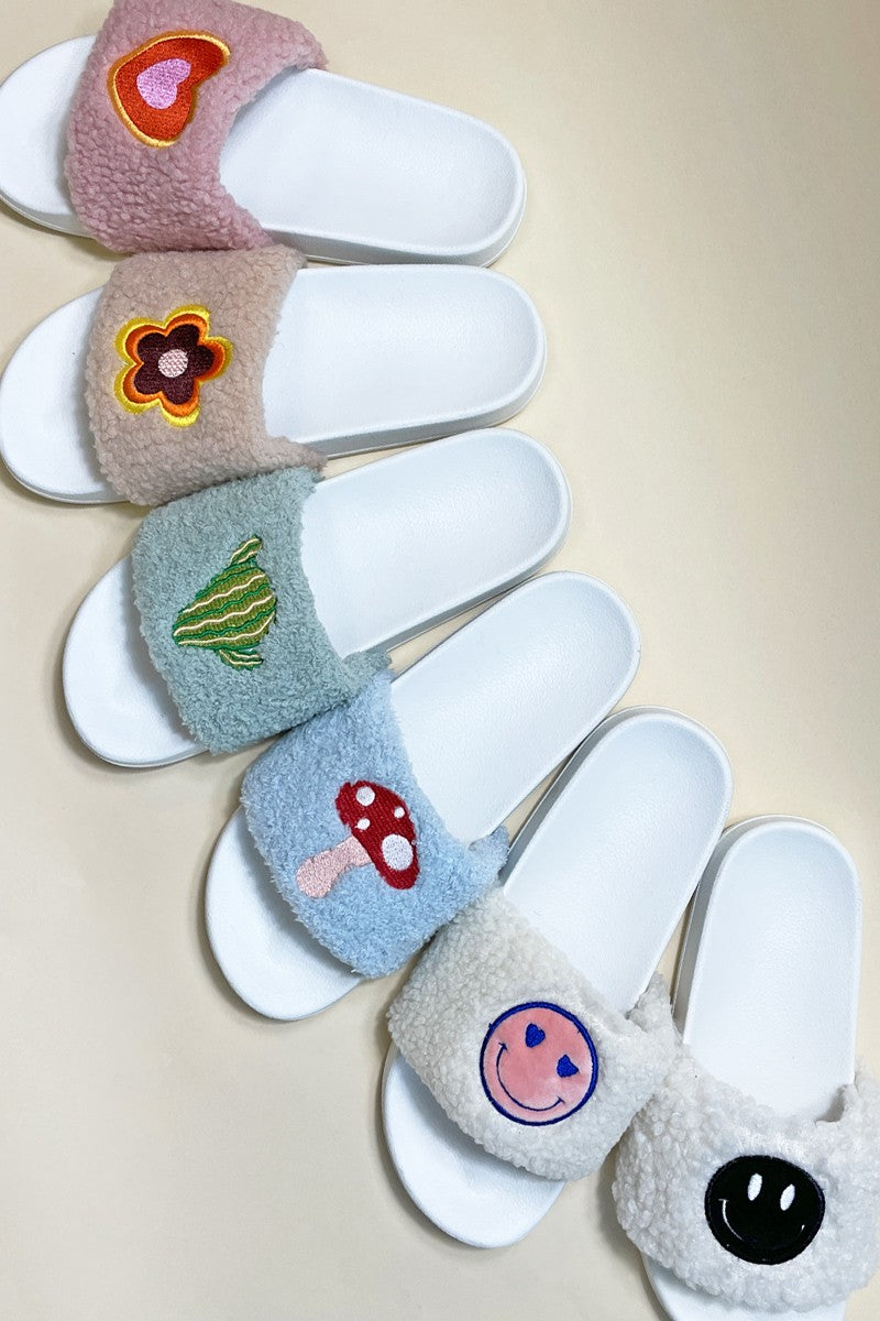 Novelty Sherpa Slides Miss Sparkling