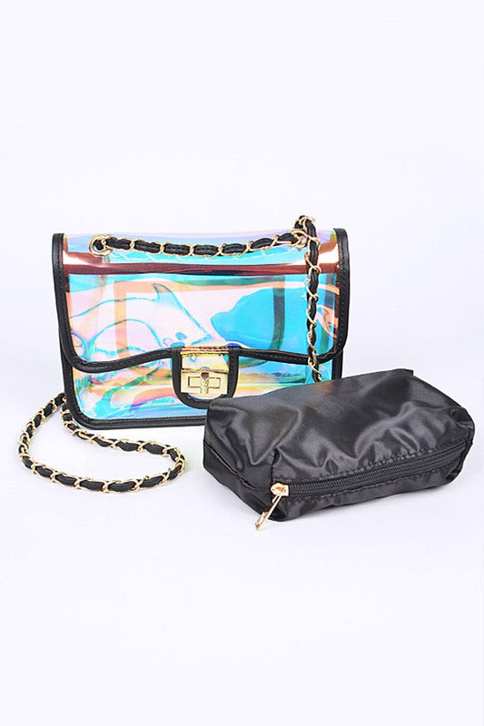 Glow Getter Holographic Crossbody & Clutch Set