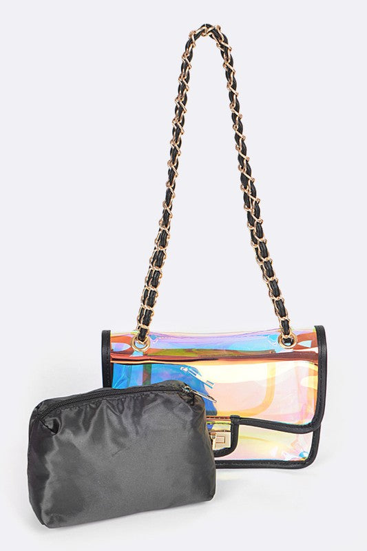 Glow Getter Holographic Crossbody & Clutch Set