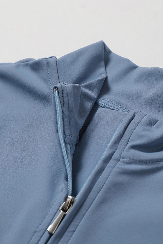 Zippered Activewear Romper – All-in-One High-Performance Jumpsuit