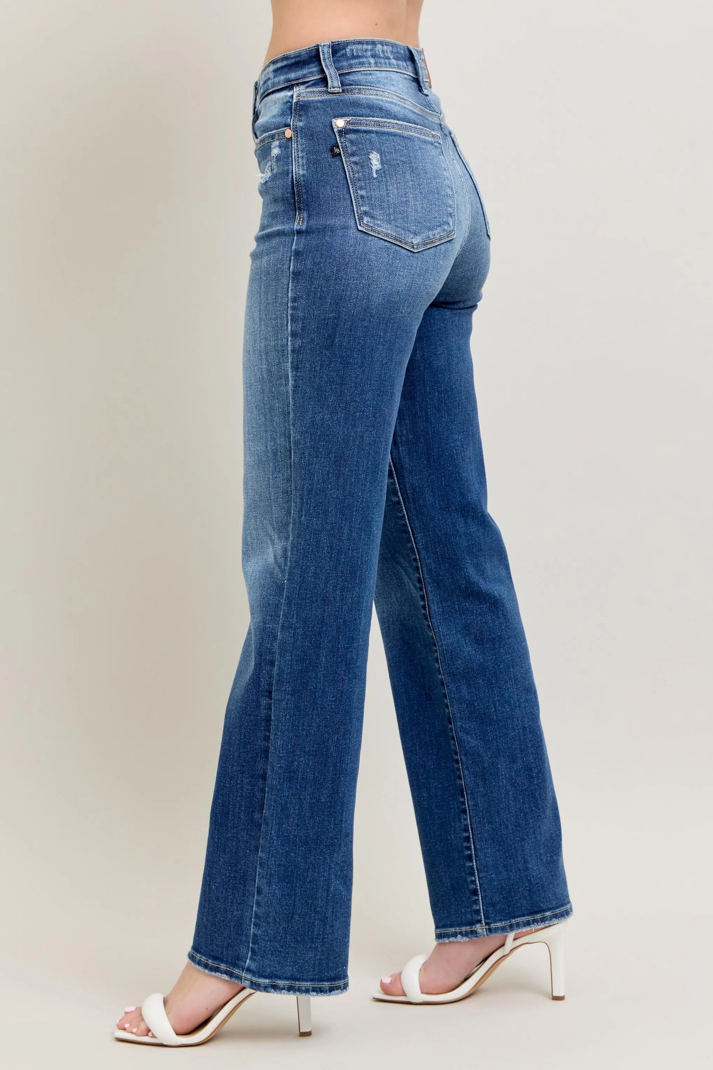 Judy Blue Plus Size High Waist 90s Straight Leg Jeans - Love Salve