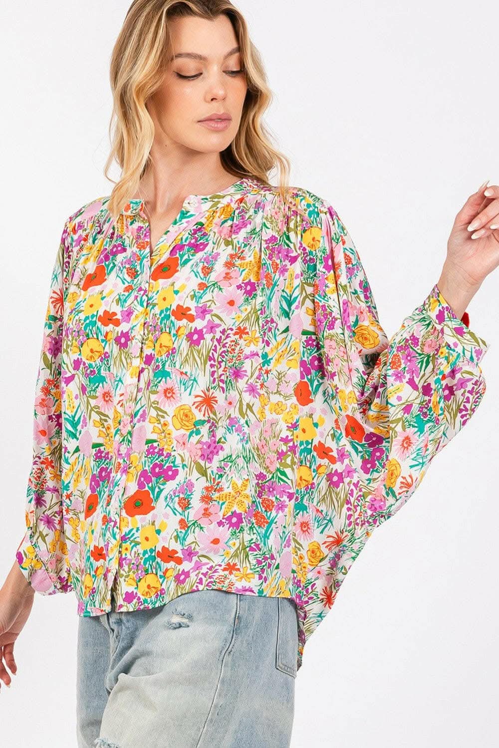 SAGE + FIG Button Down Floral Shirt - Love Salve