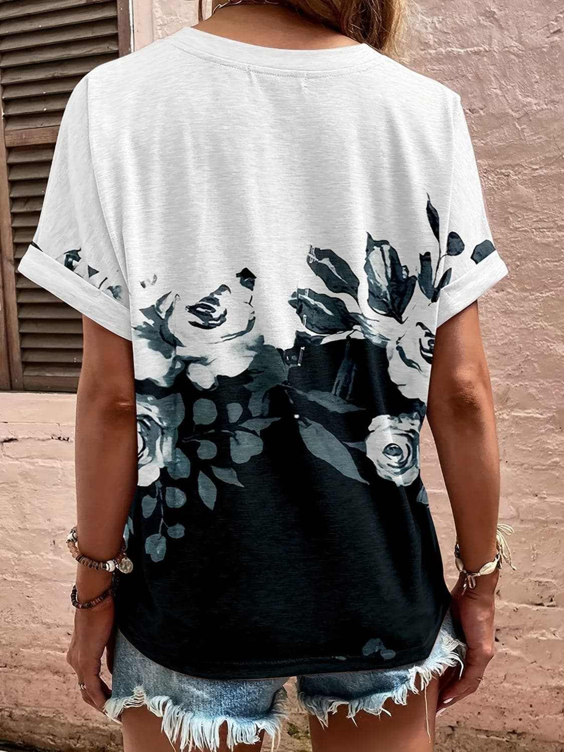 Chic sheer short sleeve blouse - Love Salve