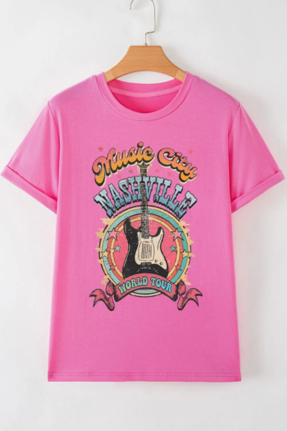 Graphic Round Neck Short Sleeve T-Shirt