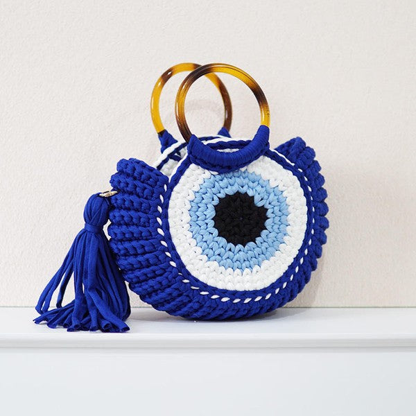 Hooked on Protection: Evil Eye Crochet Handbag