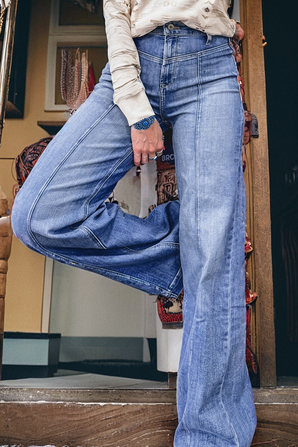 Dear-Lover Dropshipping Beau Blue Tailored Center Seam