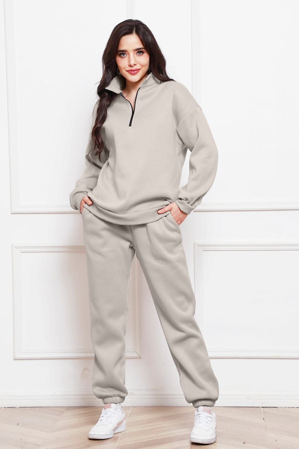 Cozy half zip sweatshirt & jogger set - Love Salve