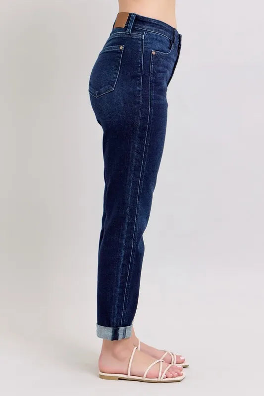 Judy Blue Plus Size High Waist Boyfriend Jeans - Love Salve