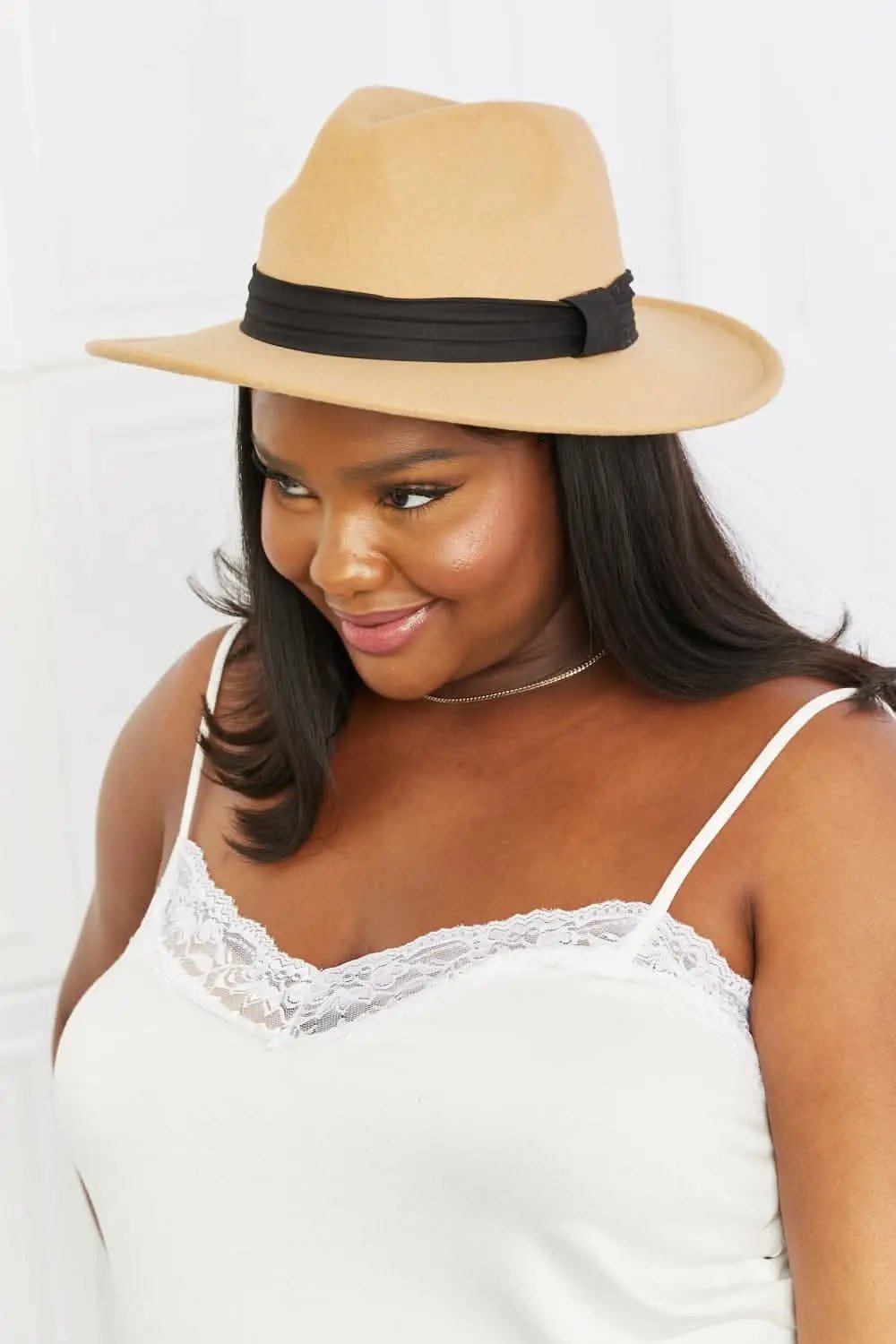 Fame fedora hat - dark tan, adjustable - Love Salve