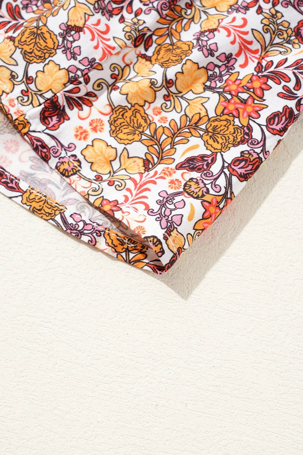 Simply Love: Floral Knot Blouse, Ruffled Sleeves