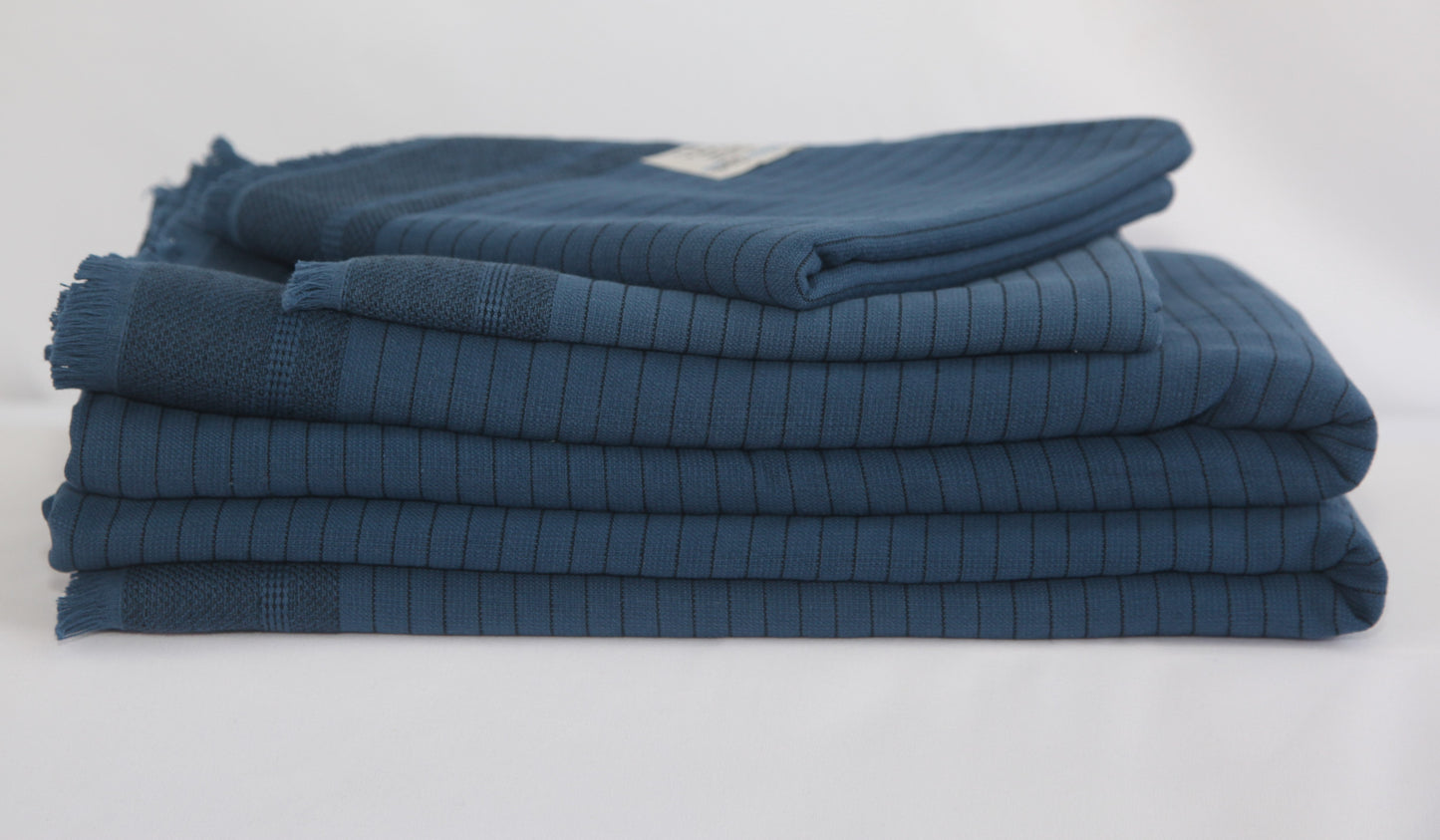 Del Mar Navy Terry Turkish Towel Set Premium 100 Percent Cotton - Love Salve
