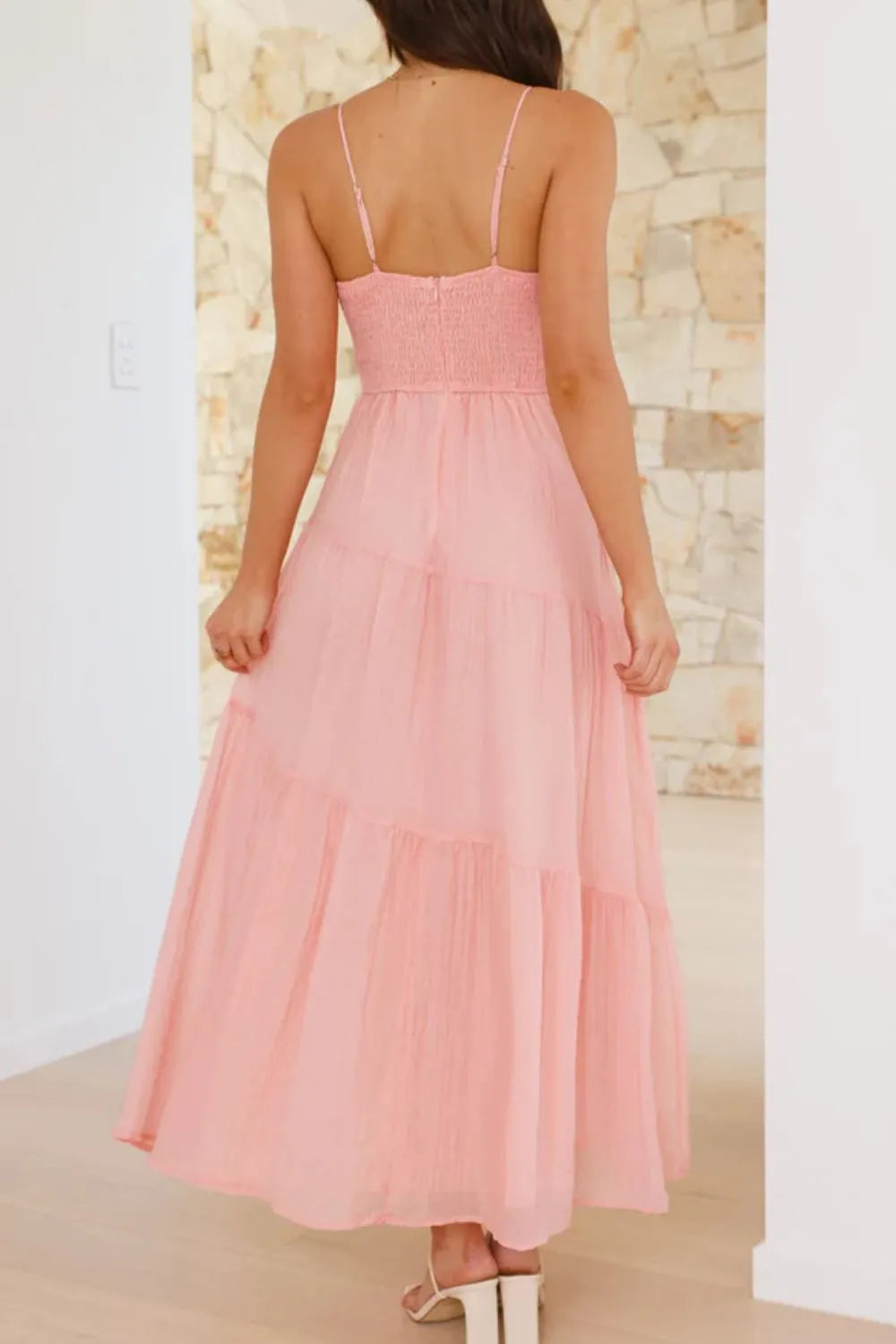 Whimsical Breeze Smocked Cami Maxi Dress