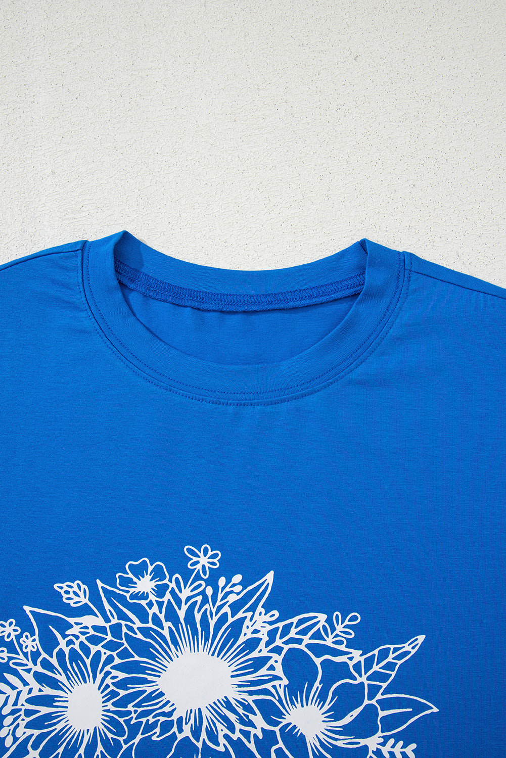 Blue Sunflower Boots Graphic Western Fashion T Shirt for Women
