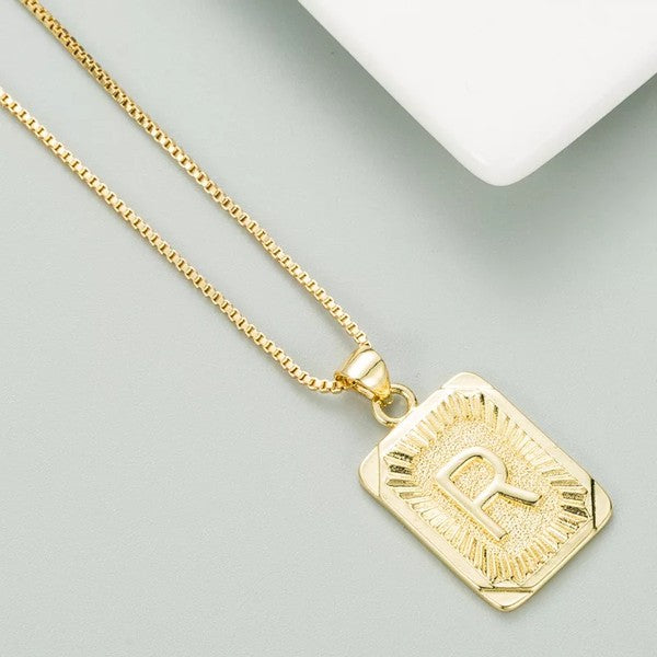 Golden Glow Initial Necklace - Letter Talia Collection