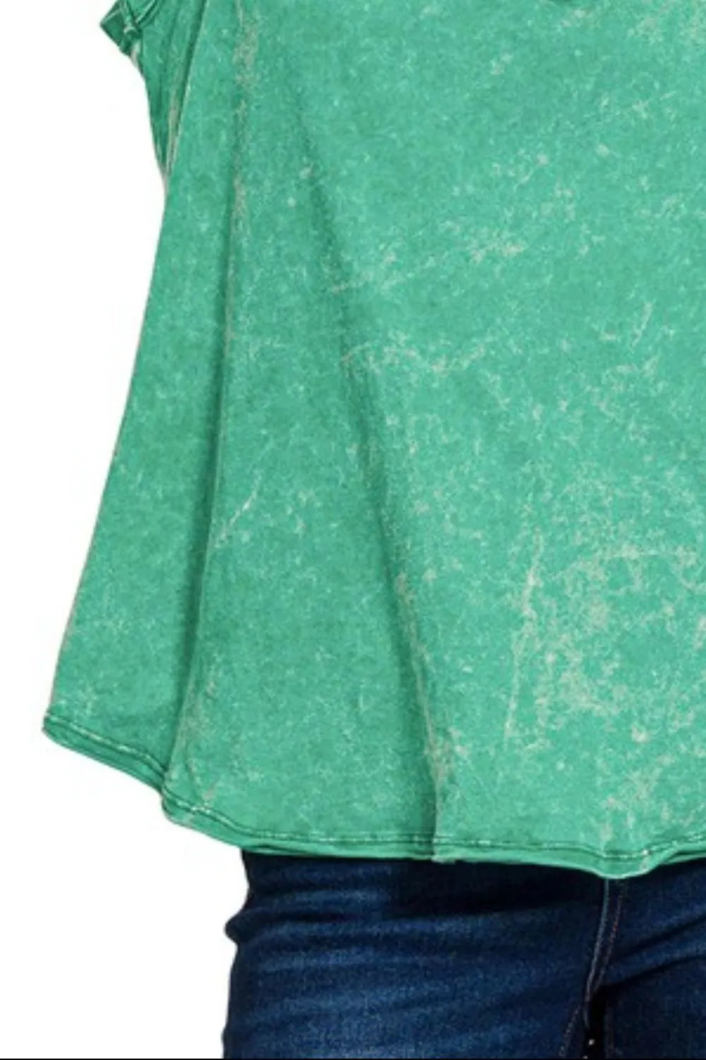 Zenana Crinkle Washed V-neck Sleeveless Top - Love Salve