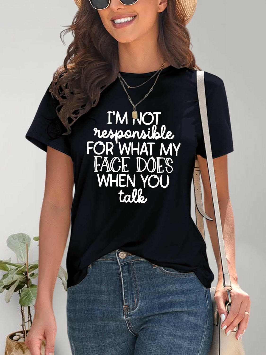 Stylish letter print tee - comfy fit - Love Salve