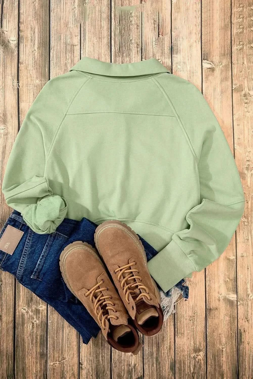 Half Zip Long Sleeve Sweatshirt - Love Salve