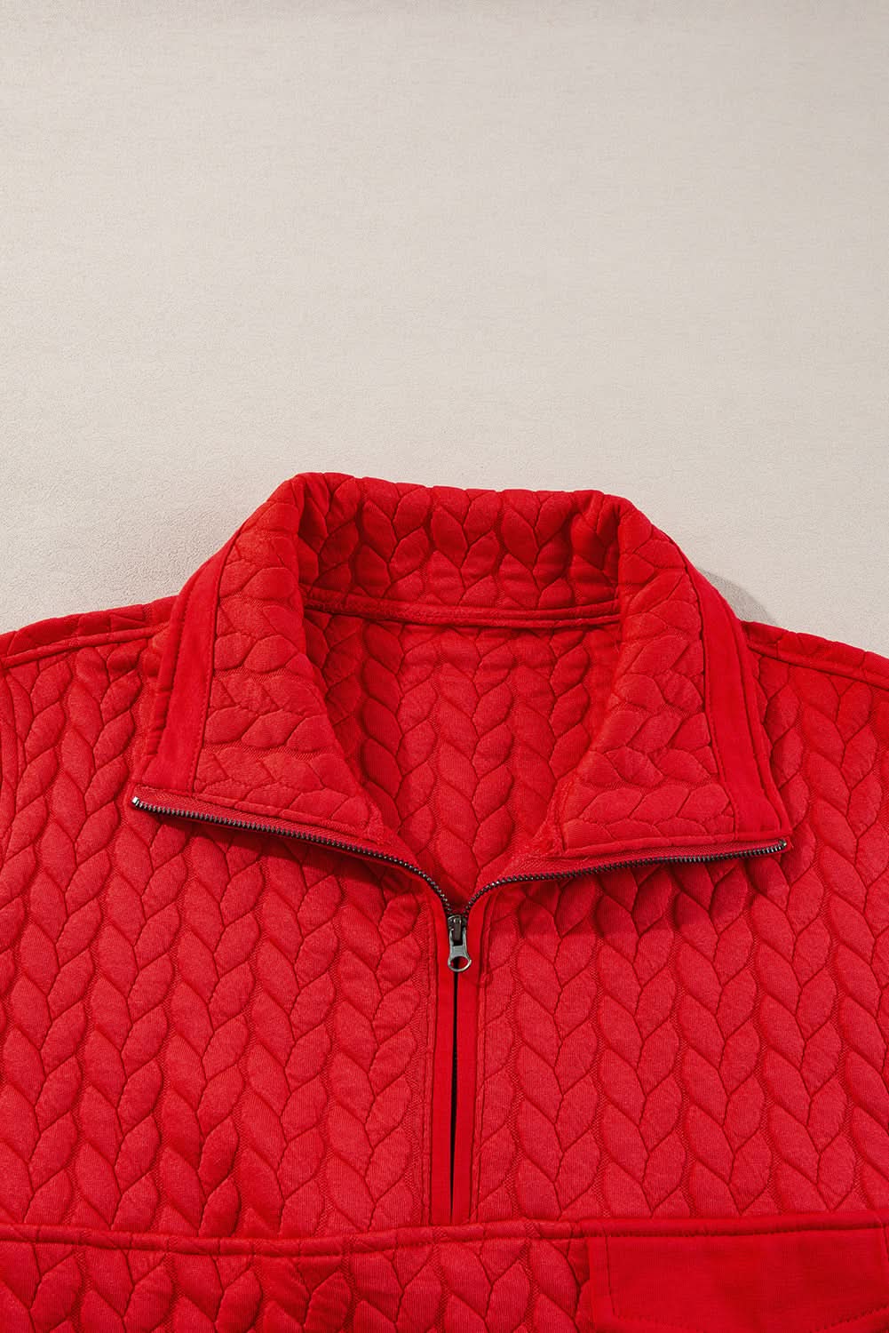 Tomato red plus size pullover - Love Salve
