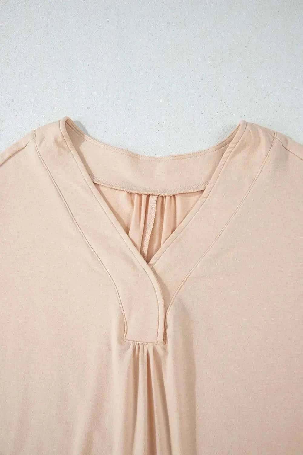 Printed V-Neck Long Sleeve Blouse - Love Salve