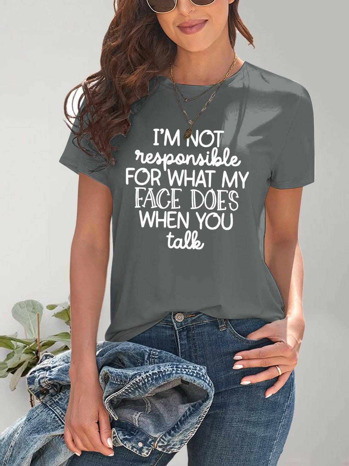 Stylish letter print tee - comfy fit - Love Salve