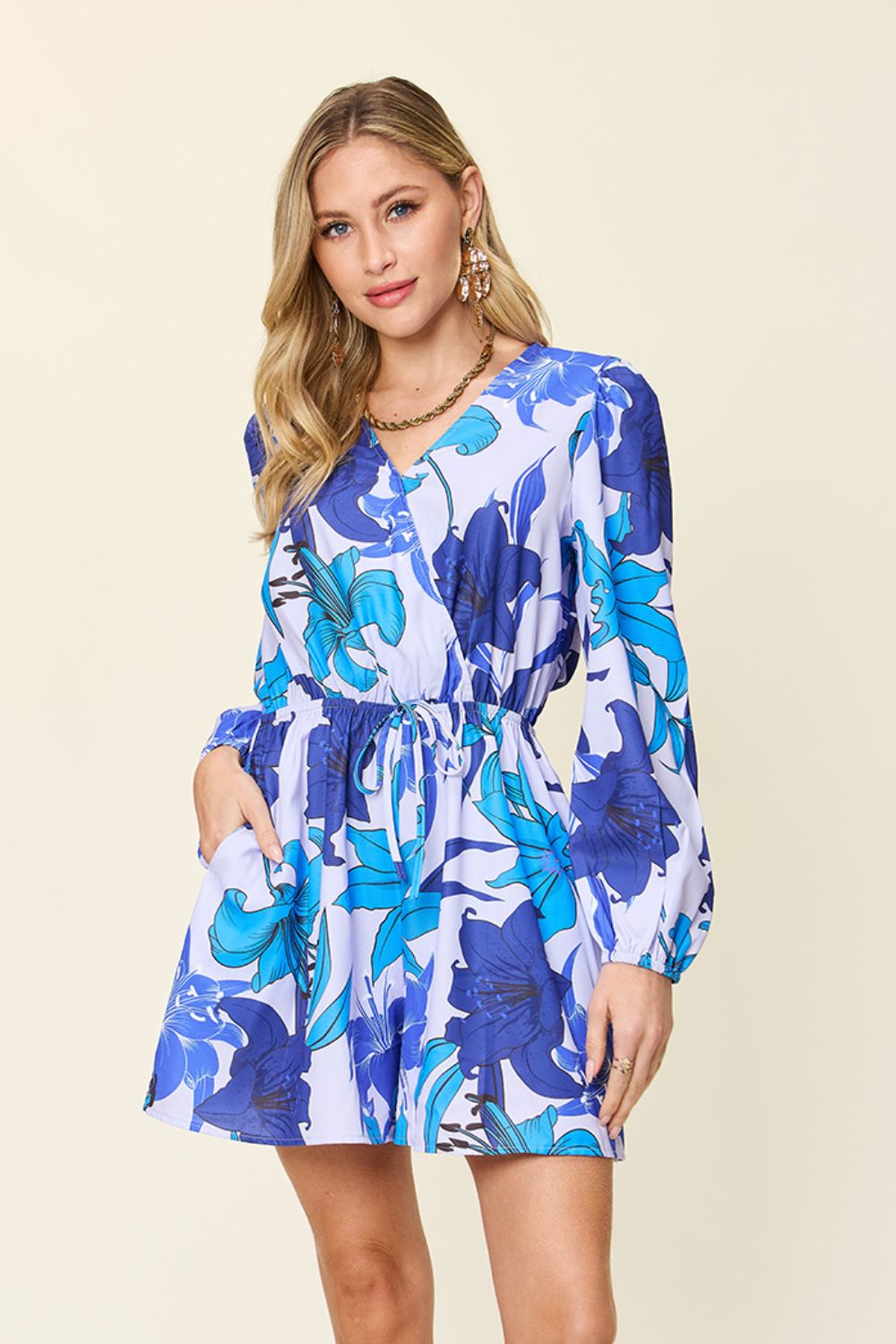 Double Take: Floral Romper - Long Sleeve
